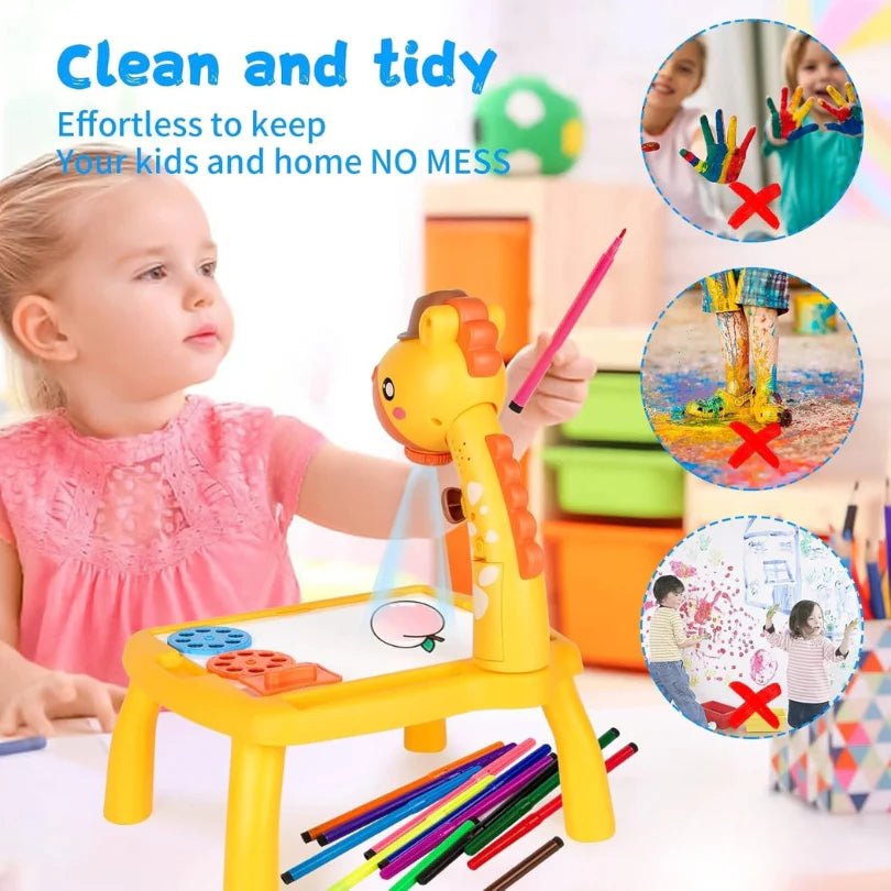 🌟Kids LED Drawing Projector Table طاولة الرسم التعليمية للأطفال 🖍️