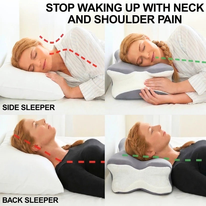Orthopedic Ergonomic Butterfly Memory Foam Pillow