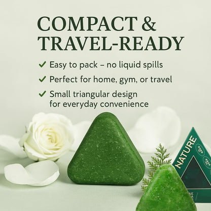 🌿 Nature Herbal Triangle Soap Bar – Free Shipping 🚚