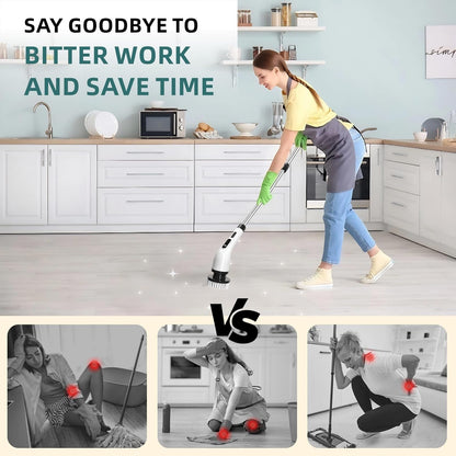 ✨ 9 in 1 Electric Spin Scrubber — Clean Smarter, Not Harder - ودّع فرك التنظيف المتعب 🧼