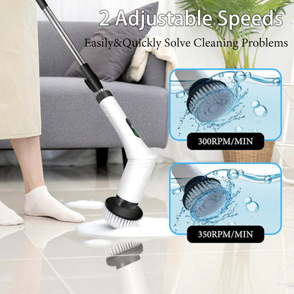 ✨ 9 in 1 Electric Spin Scrubber — Clean Smarter, Not Harder - ودّع فرك التنظيف المتعب 🧼