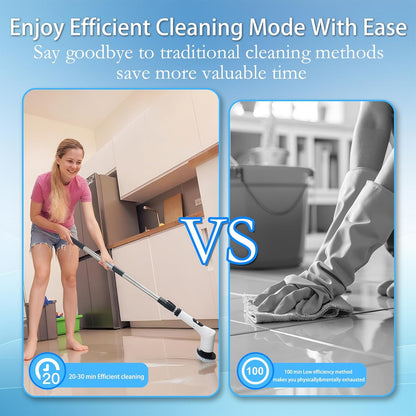 ✨ 9 in 1 Electric Spin Scrubber — Clean Smarter, Not Harder - ودّع فرك التنظيف المتعب 🧼
