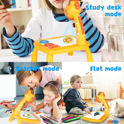 🌟Kids LED Drawing Projector Table طاولة الرسم التعليمية للأطفال 🖍️