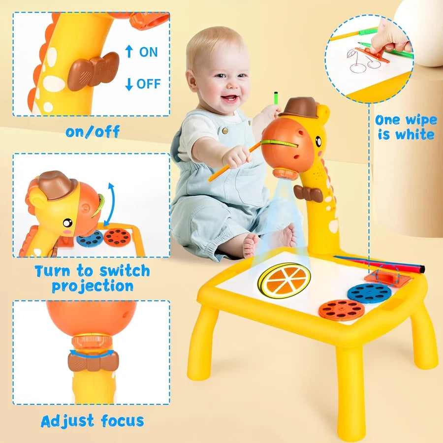🌟Kids LED Drawing Projector Table طاولة الرسم التعليمية للأطفال 🖍️