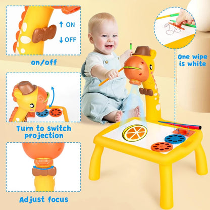 🌟Kids LED Drawing Projector Table طاولة الرسم التعليمية للأطفال 🖍️