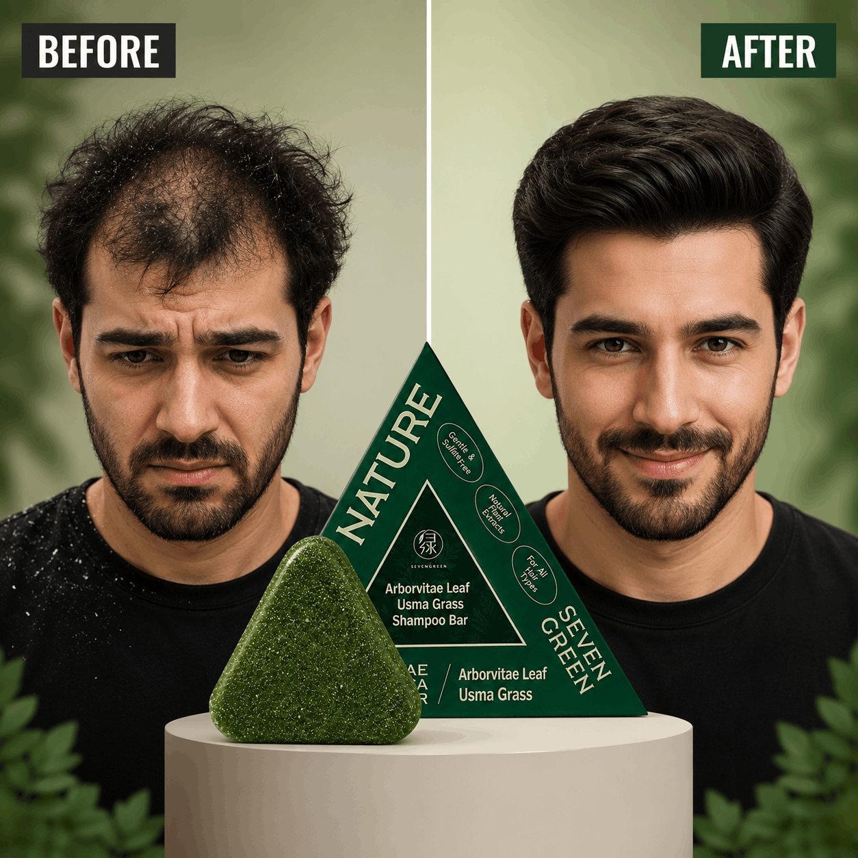 🌿 Nature Herbal Triangle Soap Bar – Free Shipping 🚚