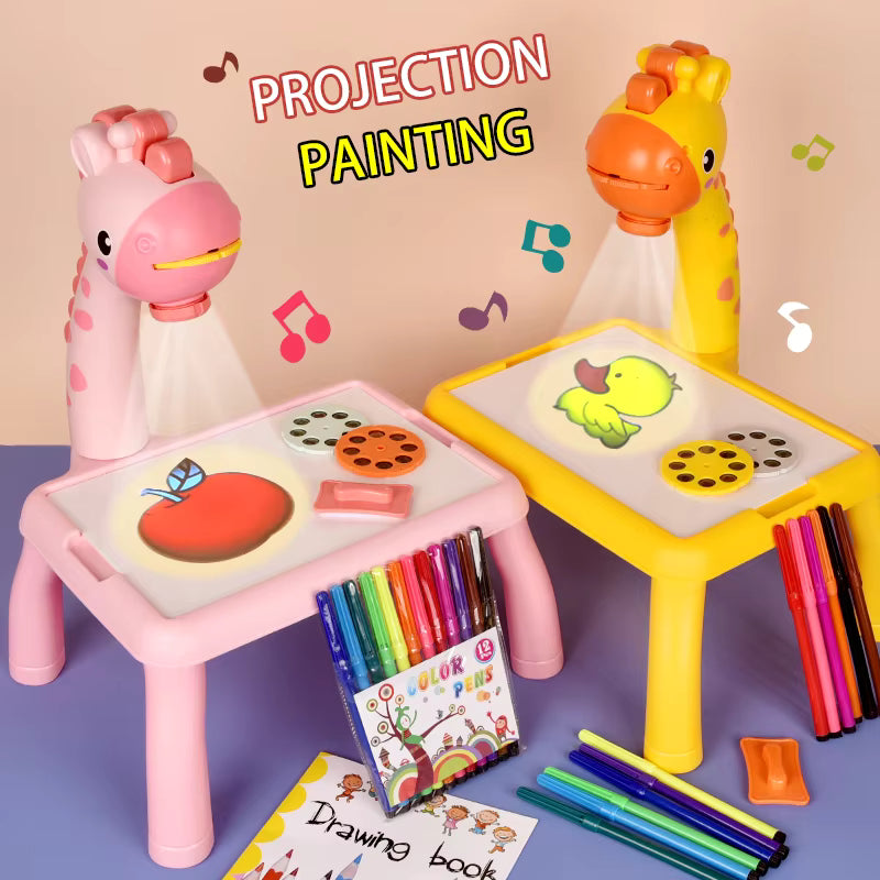 🌟Kids LED Drawing Projector Table طاولة الرسم التعليمية للأطفال 🖍️