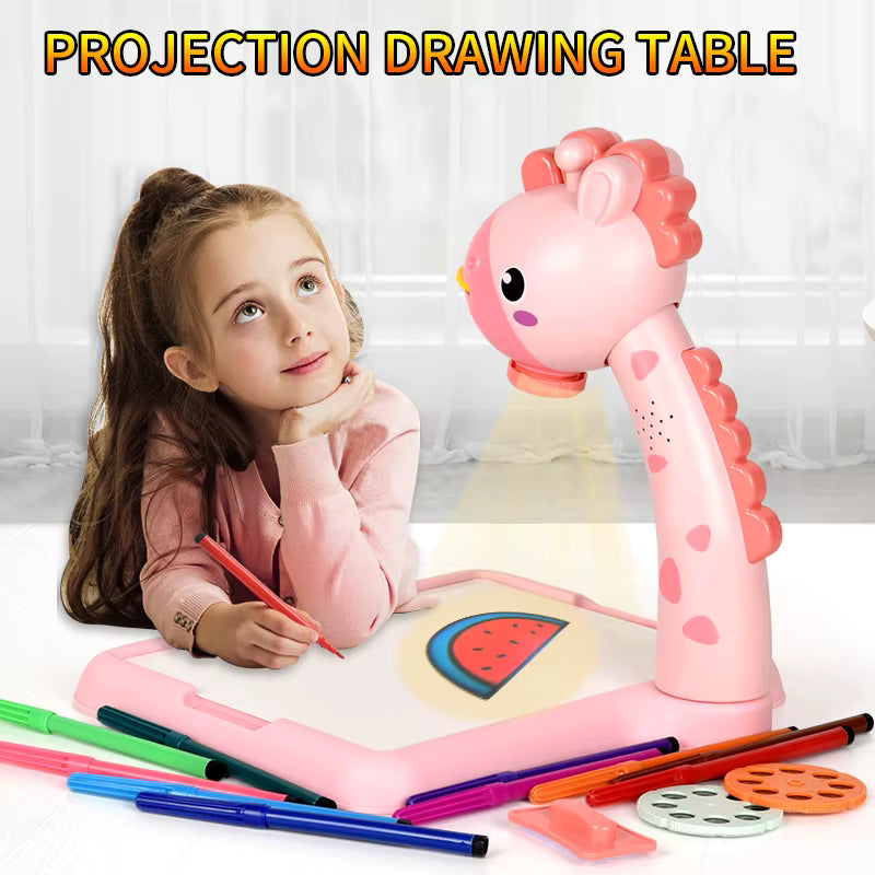 🌟Kids LED Drawing Projector Table طاولة الرسم التعليمية للأطفال 🖍️