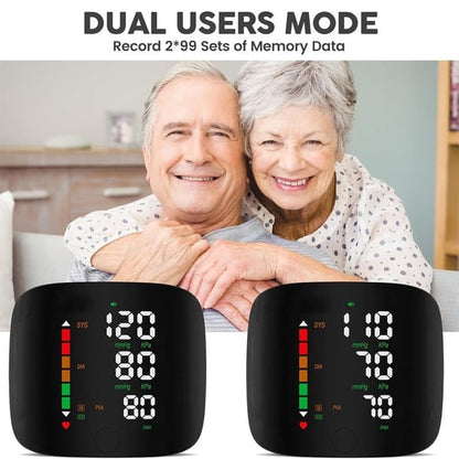Wrist Blood Pressure Monitor, LED Display, Health Tracking