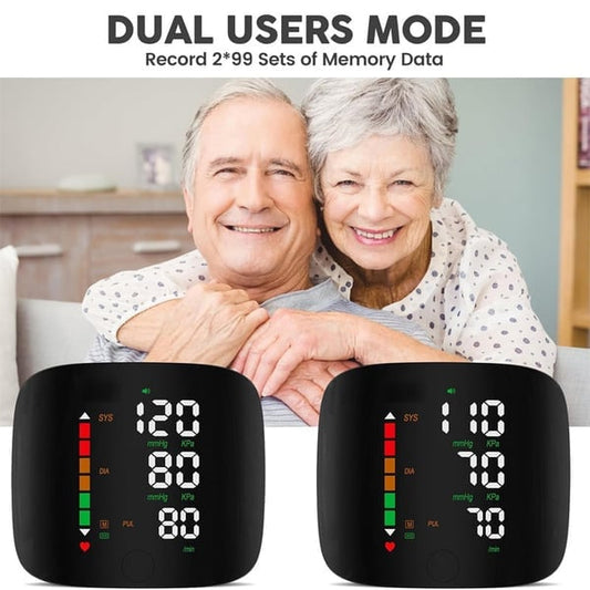 Wrist Blood Pressure Monitor, LED Display, Health Tracking