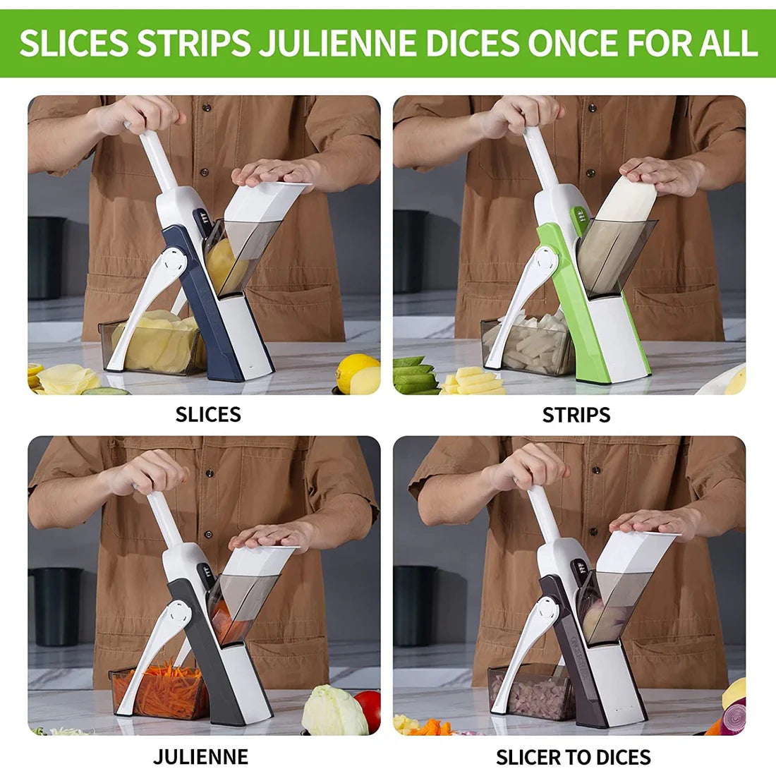 4-in-1 Mandoline Vegetable Cutter – Free Shipping 🚚